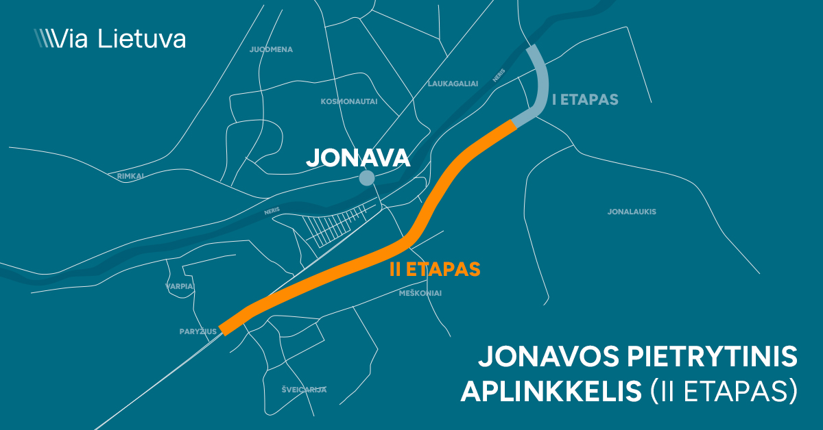 „Via Lietuva“ paskelbė Jonavos aplinkkelio rangos darbų viešąjį pirkimą