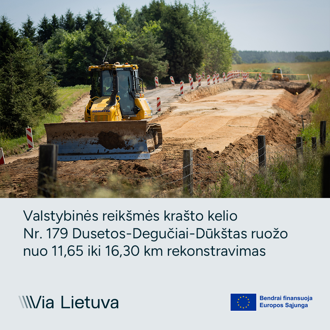 Projektas Nr. 08-001-P-0010 „Valstybinės reikšmės krašto kelio Nr. 179 Dusetos-Degučiai-Dūkštas ruožo nuo 11,65 iki 16,30 km rekonstravimas“